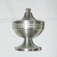 Pokal mit Deckel aus Zinn, 11 cm, 240 g, mit Stempel Zinngießerei Röders