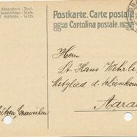 CH 1 Postkarte gest. 28.1.1919