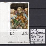 DDR 1970 Kunstwoche MiNr. 1607 postfrisch Eckrand unten links