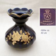 kleine Vase - Kobalt & Rosen 24 Karat Gold * Retsch Porzellan Wunsiedel