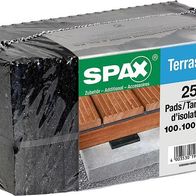 Terrassenpads SPAX zum Schutz der Holzunterkonstruktion Maße: 100x100x8mm,  1 Bündel mit 25 Stück
