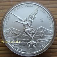 5 Oz Siegesgöttin Mexico Libertad 2021 st (gekapselt)