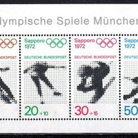 Bund 1971 Mi. 684-687 Block 6 * * Olympia Postfrisch (pü1486)