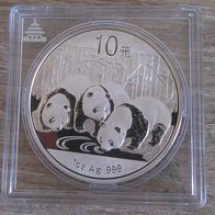 10 Yuan China Panda 2013 bfr 1 Oz Ag999 Silber in Kapsel
