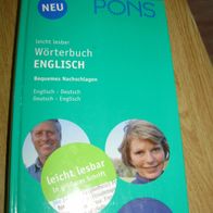 Pons Wörterbuch deutsch/ englisch und e/ d leicht lesbar