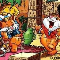 Ü-Ei Puzzle 1997 - Miezi Cats - untere linke Ecke + BPZ