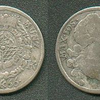 Bayern 6 Kreuzer 1766 A Maximilian III. Joseph(1745-1777)