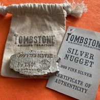 5 Oz. Silber Tombstone Silver Nugget im Beutel "RAR"