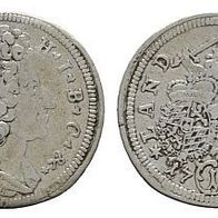 Bayern 15 Kreuzer (1/4 Gulden) 1718 Maximilian II. Emanuel (1679-1726) ss