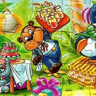Ü-Ei Puzzle 1999 - Happy Hippo Hochzeit - obere linke Ecke