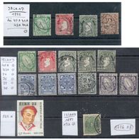 Briefmarken Irland 1922 + Dänisch-Island Lot 17 Marken