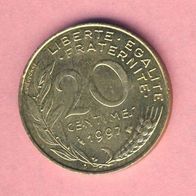Frankreich 20 Centimes 1997