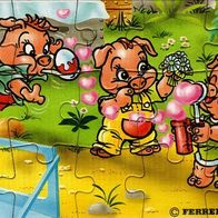 Ü-Ei Puzzle 2000 - Pinky Piggys - untere rechte Ecke + BPZ