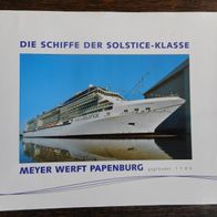 Die Schiffe der Solstice - Klasse, Peter Hackmann 2009 Meyer Werft