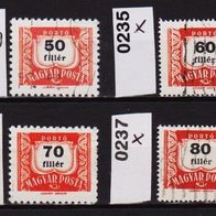 Un255 - Ungarn Portomarken Mi. Nr. 234x + 234y + 235x + 235y + 236x + 236y + o