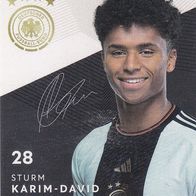 DFB Rewe Plastik Sammelkarte WM 2022 Karim-David Adeyemi Nr. 28