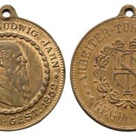 Deutschland Messing Medaille 1893 Friedrich Ludwig Jahn, s. Original-Scan