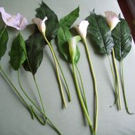 11teilig Calla Kunstblume L50-70cm Blumenstrauß Pflanze Cala Kalla Drachenwurz weiß
