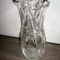 Kristallglas Vase mit Schleuderstern Zackenrand Blumenvase *