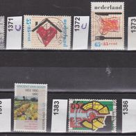 H921 - Niederlande Mi. Nr.1367+ 1371C+ 1372C+ 1373C+ 1377+ 1378+ 1383+ 1386 o