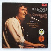 Konstantin Wecker Genug ist nicht genug, LP Polydor 1977