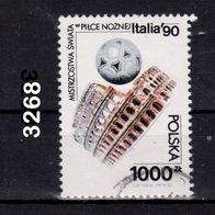H953 - Polen Mi. Nr. 3268 (1) Fußball-WM Italien 1990 o