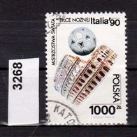 H954 - Polen Mi. Nr. 3268 (2) Fußball-WM Italien 1990 o
