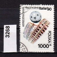 H955 - Polen Mi. Nr. 3268 (3) Fußball-WM Italien 1990 o
