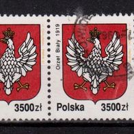 H956 - Polen Mi. Nr. 3423 (3-fach) Geschichte des Staatswappens o