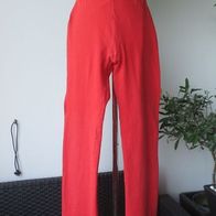 Mädchen Leggings Gr 152/158 rot Sport Hose Skinny Pants Relax langes Bein Basic