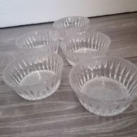 5 Dessertschalen Eisschale Nachtisch Kristall Ø 12 cm *