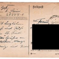Feldpostkarte handgemalt, Rußland, 1941