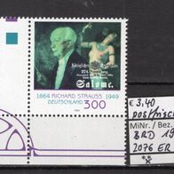 BRD / Bund 1999 50. Todestag von Richard Strauss MiNr. 2076 postfrisch Eckrand uli