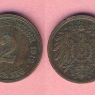 Kaiserreich 2 Pfennig 1912 E