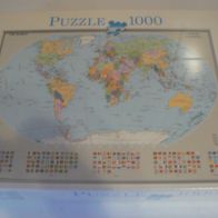 Puzzle 1000 Teile Motiv : Politische Weltkarte (Neu + OVP)