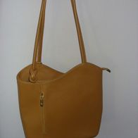 ITL-12 Rucksack, Handtasche, Damentasche, Schultertasche, Leder Tasche, 2-1