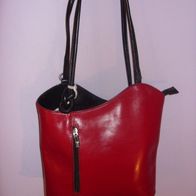 ITL-18 Rucksack, Handtasche, Damentasche, Schultertasche, Leder Tasche, 2-1