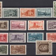 Saar-1934 Mi.179-194 Ungestempelte Gebrauchte Satz mit Falz* Resten MLH