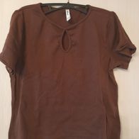 Braunes Kurz-Shirt in Gr. XL (40/42)