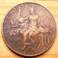 10 Centimes 1915 Frankreich