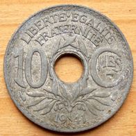 10 Centimes 1941 Frankreich