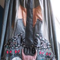 Damen Jeans Rock Grau-Rosa-Grün Gr.52-54-56-58 Einzelexemplar!