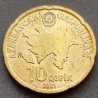 16647(2) 10 Q?pik (Aserbaidschan) 2021 in unc- ....... von * * * Berlin-coins * * *