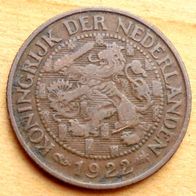 1 Cent 1922 Niederlande