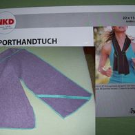 NKD Sporthandtuch Sportschal Jogging Waffelpique Schal mit Tasche Grau