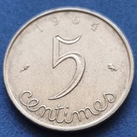 6515(5) 5 Centimes (Frankreich) 1964 in ss-vz ............ * * * Berlin-coins * * *