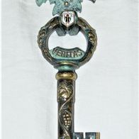 Schöner alter Korkenzieher, Messing patiniert, Wappen München, Dekoration &. Werkzeug