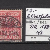Deutsches Reich 1889 Freimarke: Wertziffer und Krone MiNr. 47 gestempelt Elberfeld