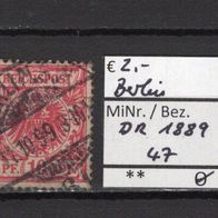 Deutsches Reich 1889 Freimarke: Wertziffer und Krone MiNr. 47 gestempelt Berlin
