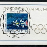 K052 - DDR Mi. Nr. Block 60 (2531) Olymische Sommerspiele 1980 Moskau o